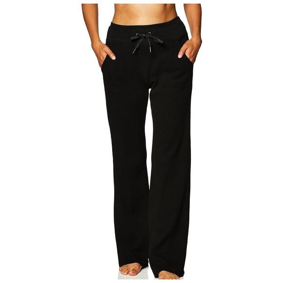 NWT Calvin Klein Performance Soft Fleece Wide Leg Sweatpants Black S - Picture 1 of 7